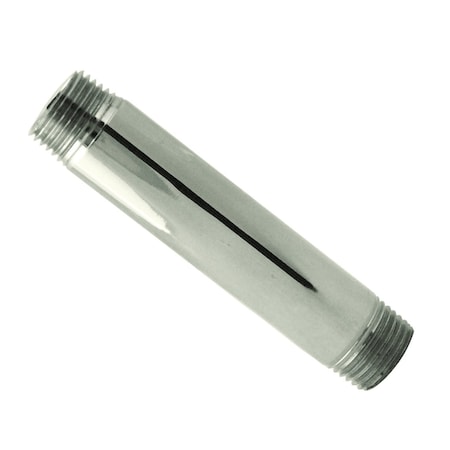 Westbrass 1/2" x 4" IPS pipe nipple in Polished Nickel D12104-05